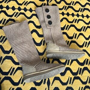 Cozy Knit Button Boots